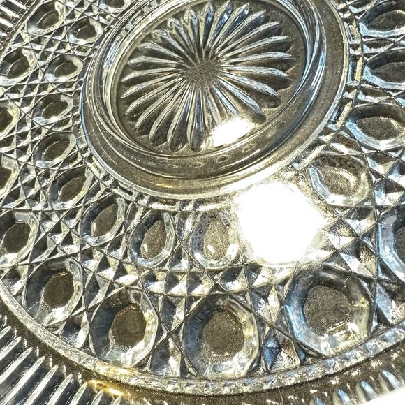 Vintage Federal Glass Windsor Clear Service Plate 11" - Picture 6 of 6